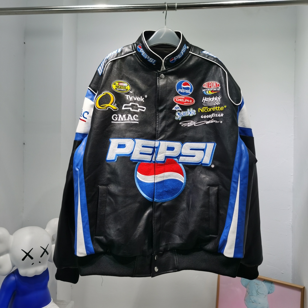Vintage American NASCAR Memorial Embroidered Pepsi Coca-Cola Jacket with Size Options - 图片 6