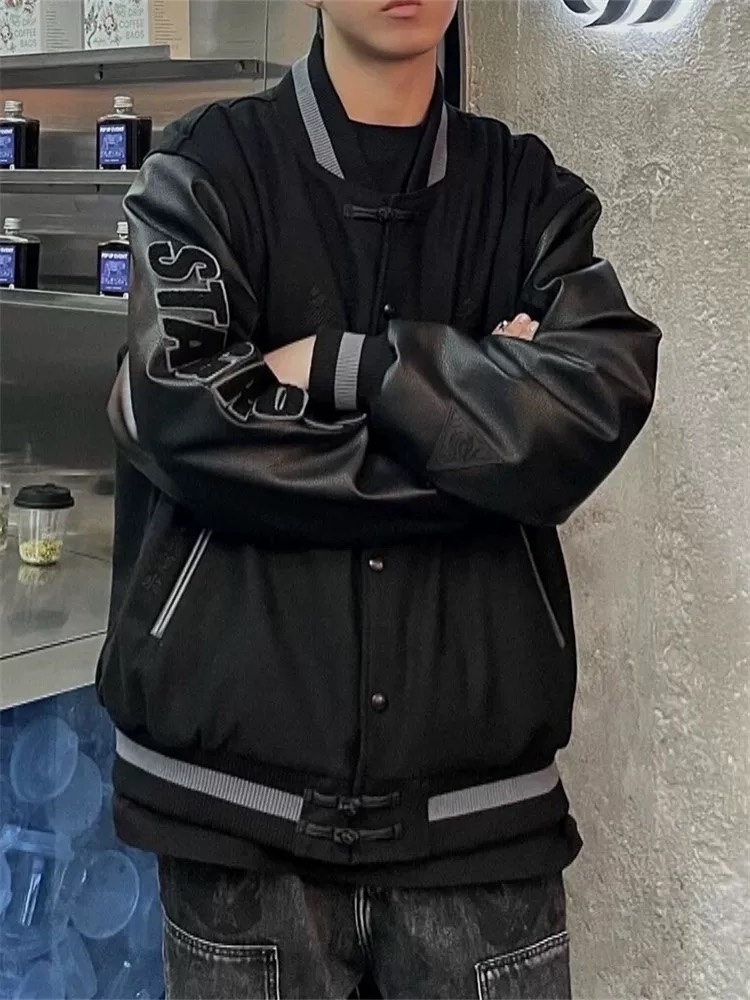 Zenium STA22AW Men’s Black Pelt-Sleeved Cotton Jacket in Various Sizes - 图片 5