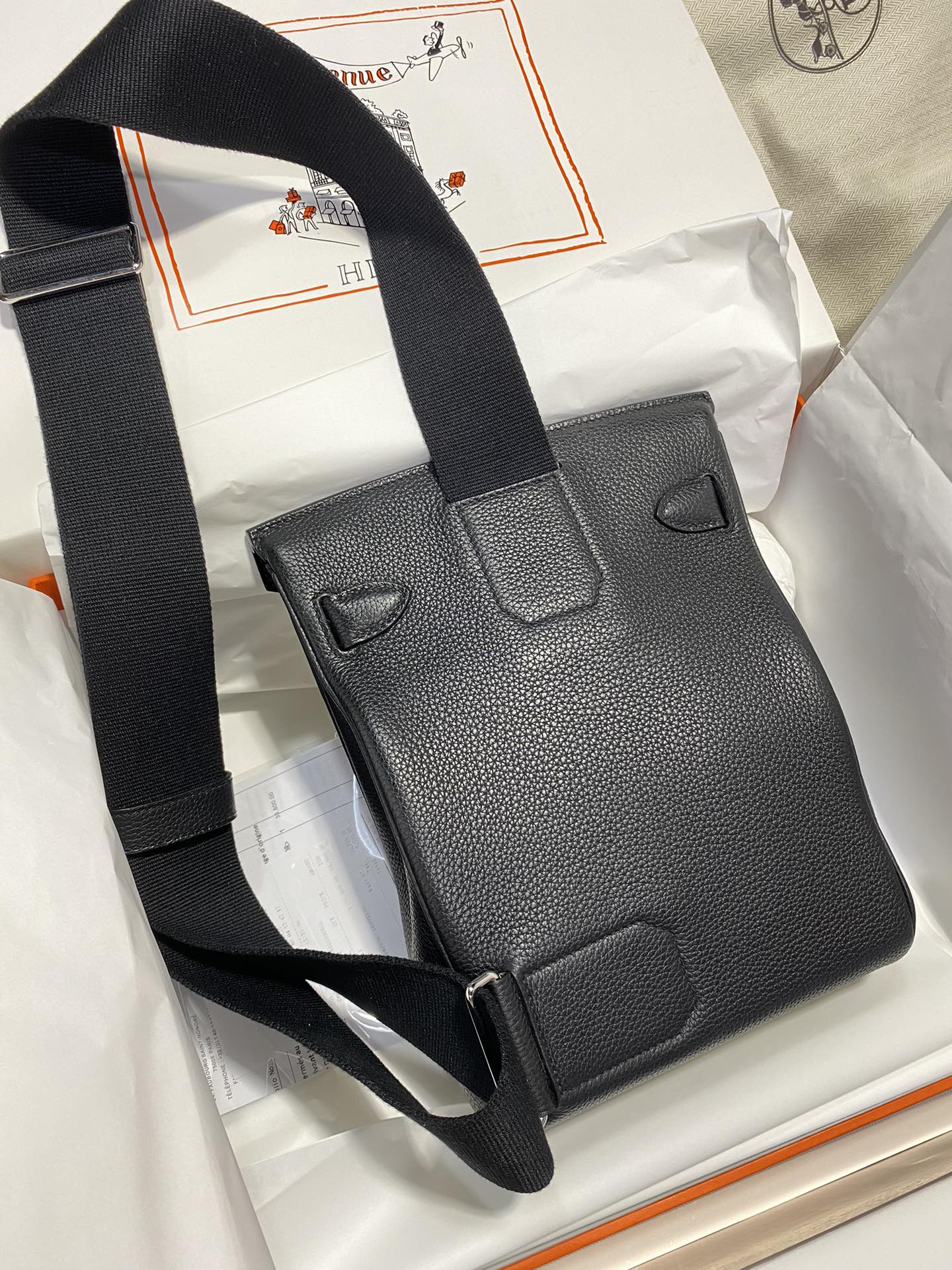 Hermès Hermes chest bag Hac a dos black silver buckle customer order