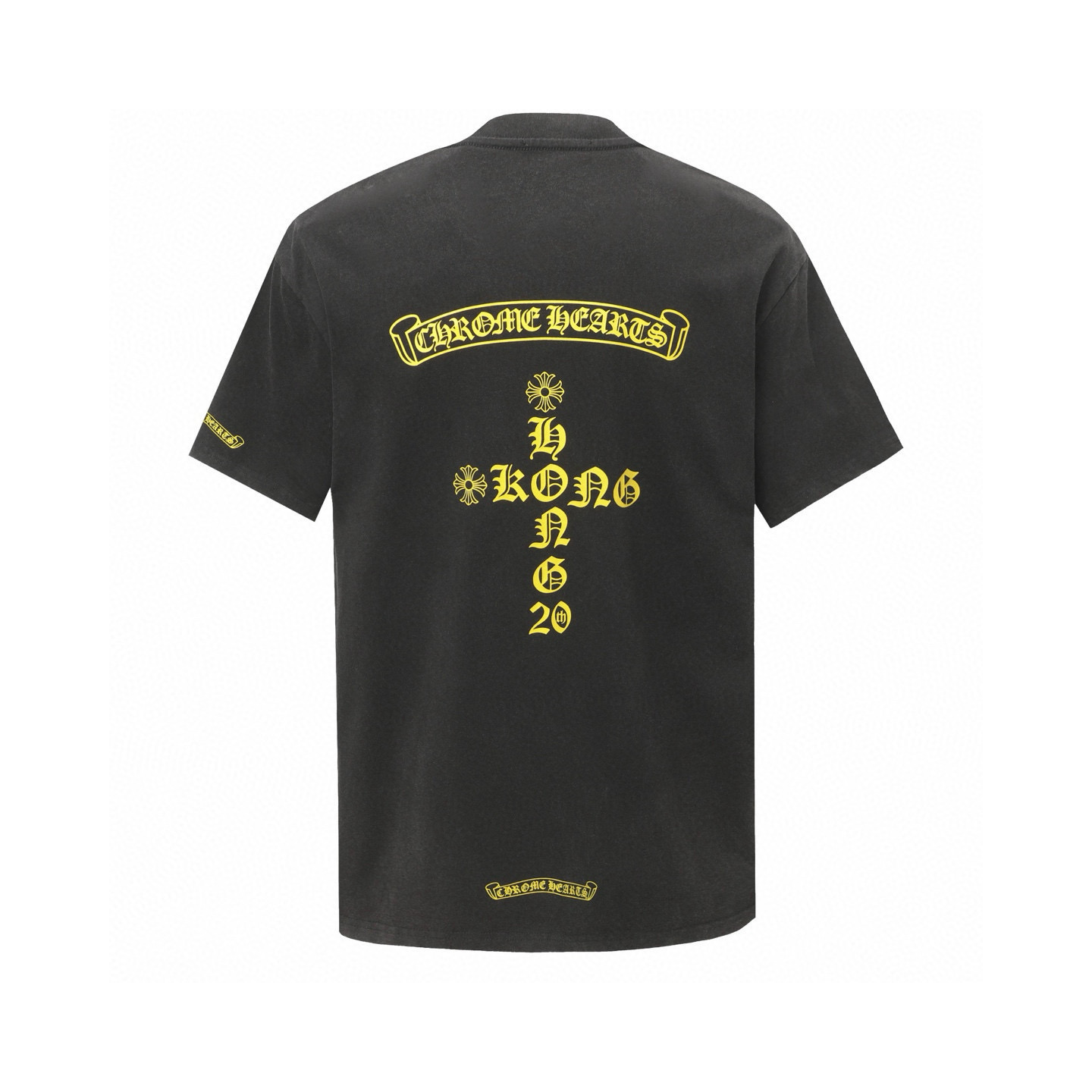 Chrome Hearts Camiseta Lavada con Logo Sánscrito - Comodidad y Estilo Diario 3 i1748624889831 4319 0 1