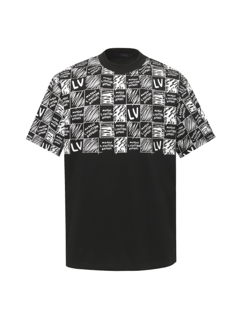 Louis Vuitton Camiseta Estampada Damier con Logo LV - Diseño Exclusivo 16 Louis Vuitton Camiseta Estampada Damier con Logo LV – Diseño Exclusivo