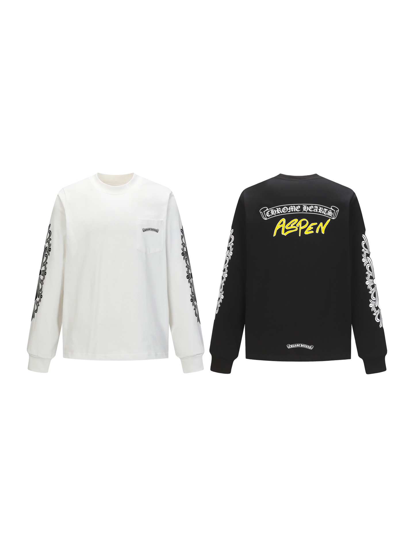 Chrome Hearts Come hearts/克罗心涂鸦字母限定梵文印花长袖