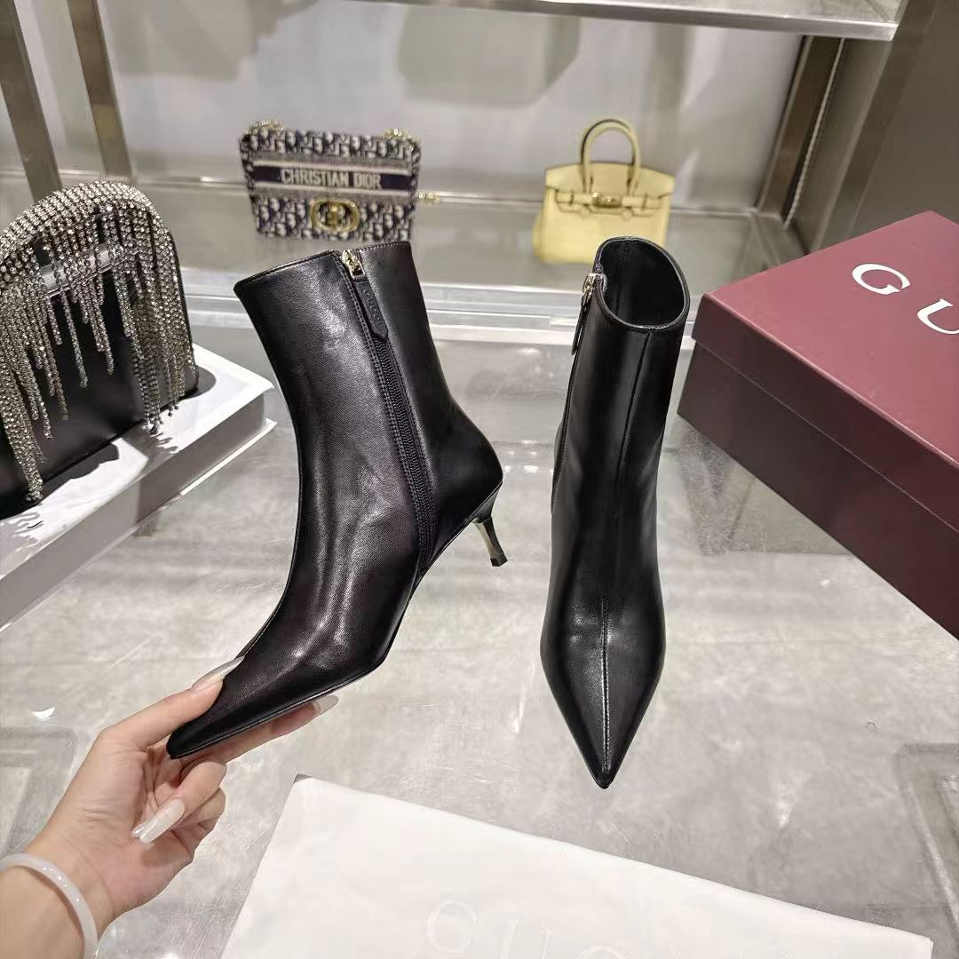 GUCCI Black Bombshell Ankle Boots