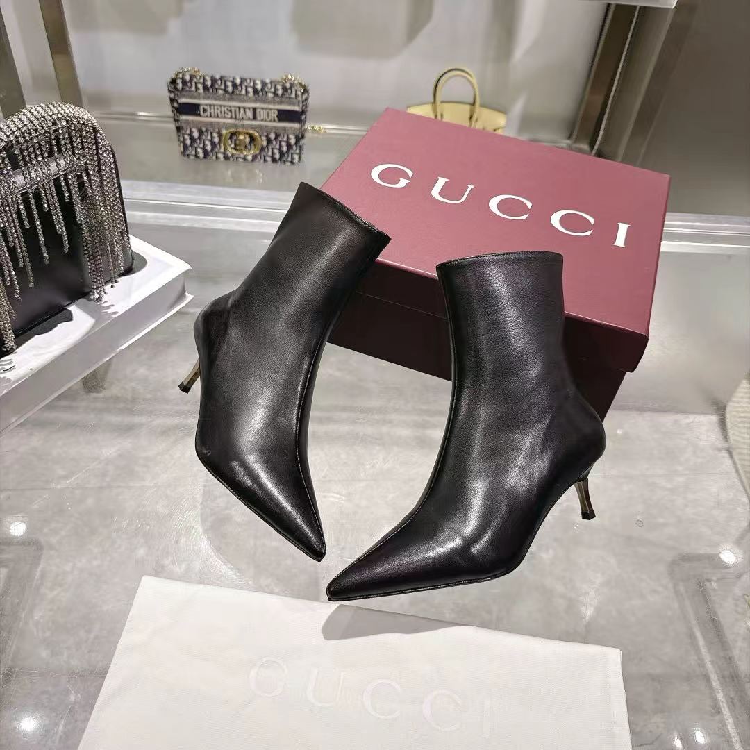 GUCCI Black Bombshell Ankle Boots