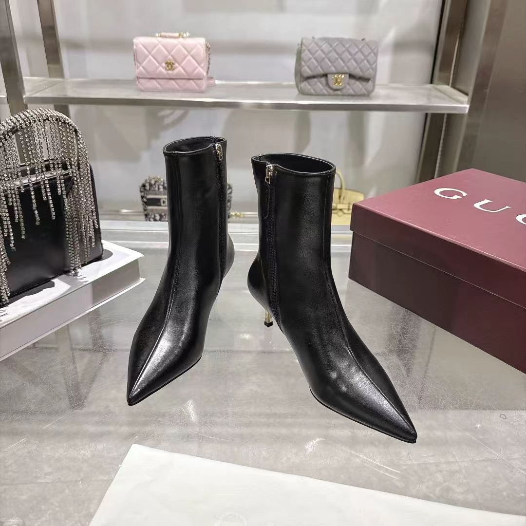 GUCCI Black Bombshell Ankle Boots