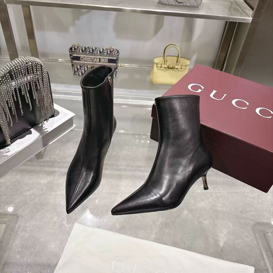 GUCCI Black Bombshell Ankle Boots