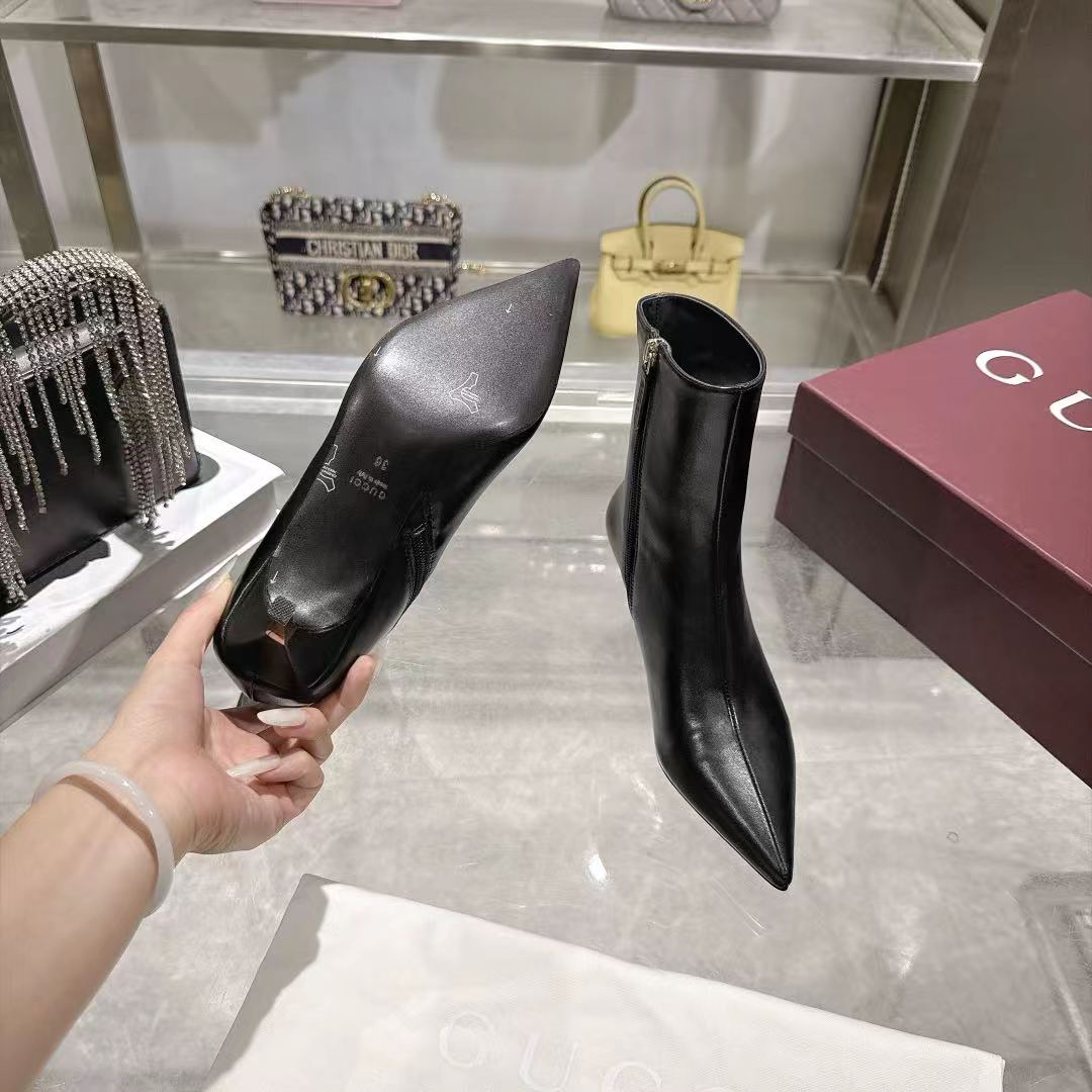 GUCCI Black Bombshell Ankle Boots