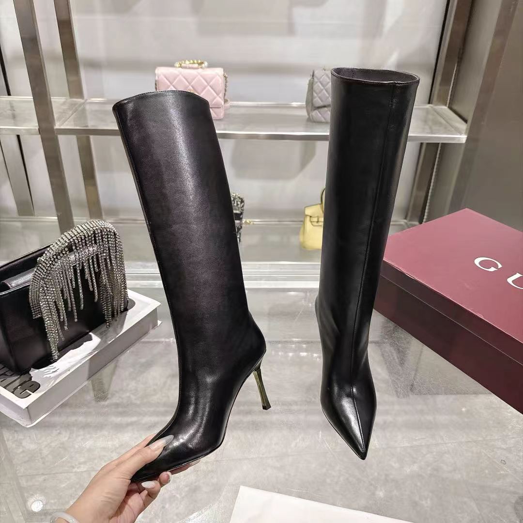 GUCCI Black Bombshell Knee High Boots