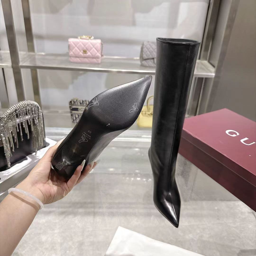 GUCCI Black Bombshell Knee High Boots