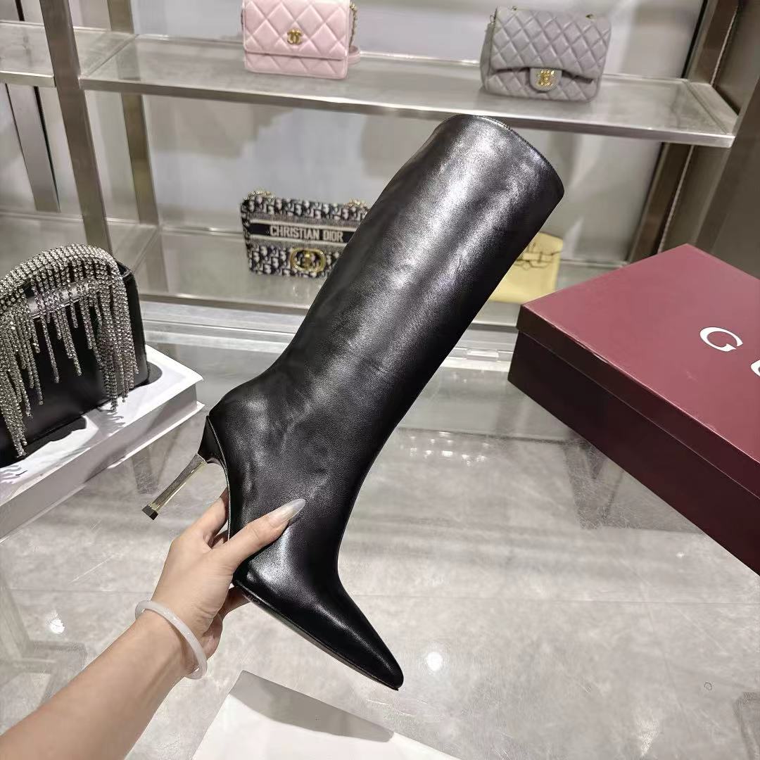 GUCCI Black Bombshell Knee High Boots