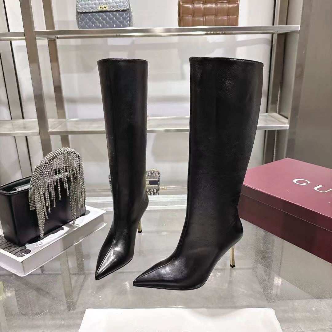 GUCCI Black Bombshell Knee High Boots