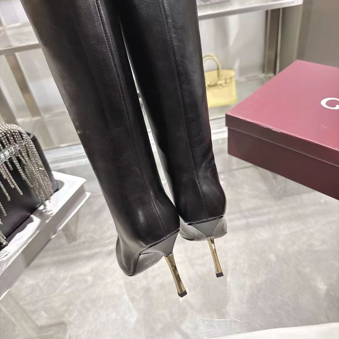 GUCCI Black Bombshell Knee High Boots