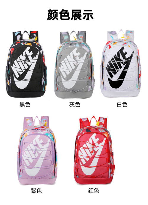 Nike Trend Backpack, Large Capacity, Comfortable Straps, Graffiti Printing