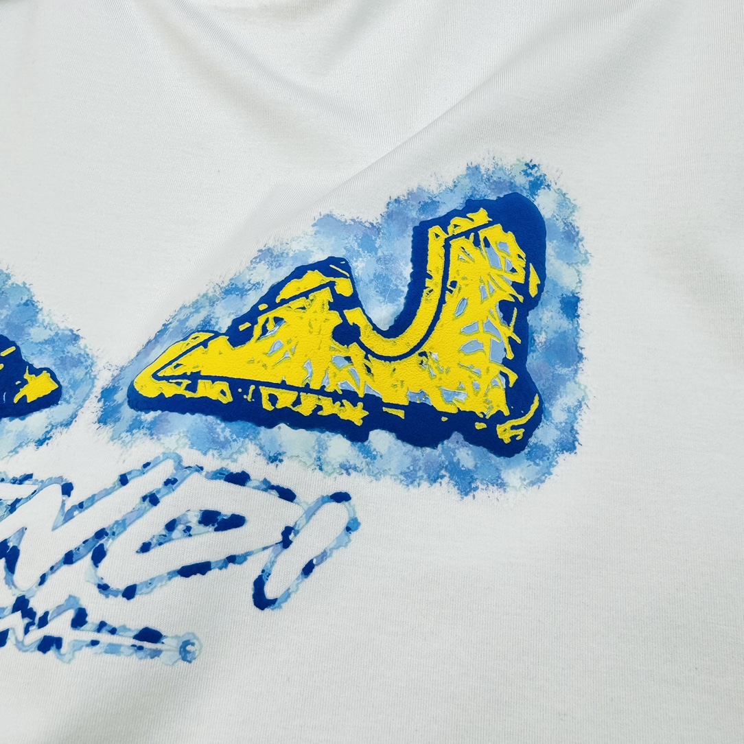 ️小怪兽！炸裂的代码FEND*芬-迪24S春夏新款圆领T恤.涂鸦小怪兽辨识度鲜明超级走心！！！选用客供1