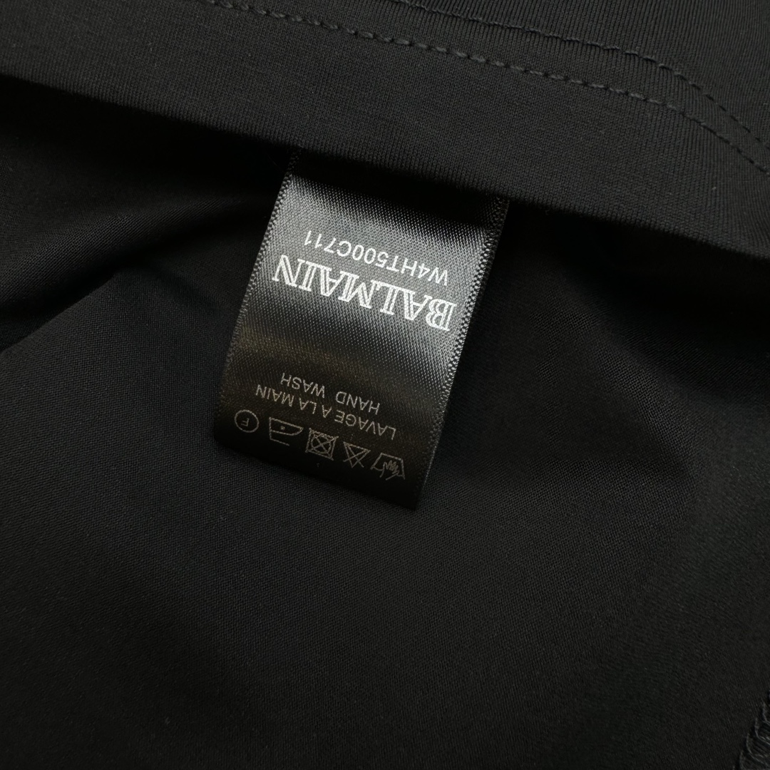 ️BALMAINI*巴尔曼24夏季新款T恤.客供优质190g丝光棉布制成机织技术.相比于普通面料更加富有