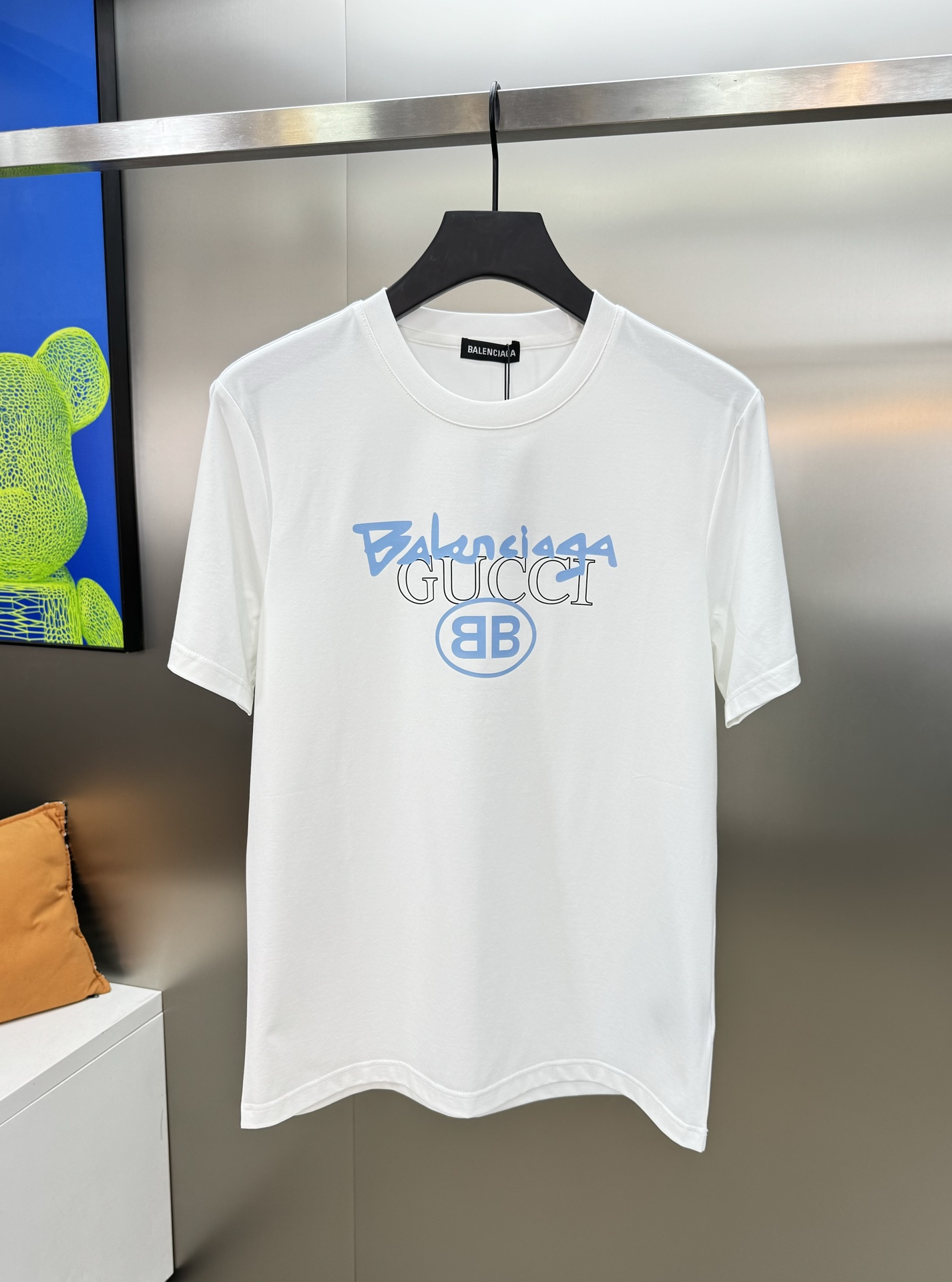 ️GUCC*联名款balenciag*24S夏季新款T恤.极为难得的款式采用190g丝光棉面料贴身体感非