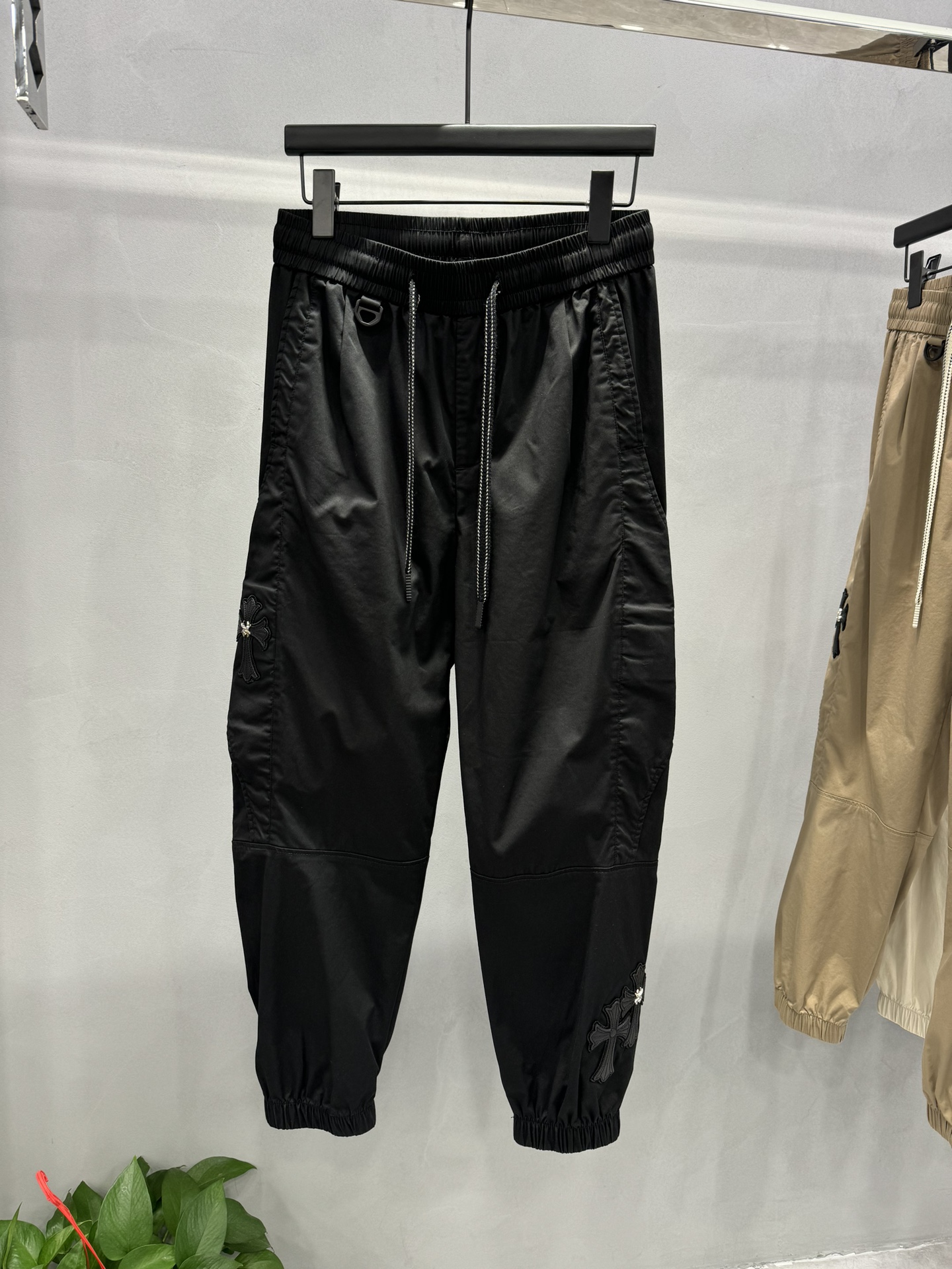 Chrome Hearts Clothing Pants & Trousers Luxury Cheap
 Beige Black Khaki White Embroidery Calfskin Cotton Cowhide Casual