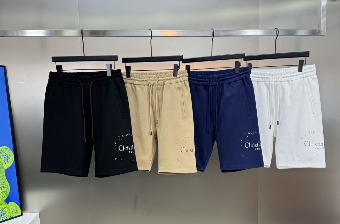 Top Quality Website
 Dior Clothing Shorts Black Blue Dark Khaki White Men Cotton Summer Collection Casual