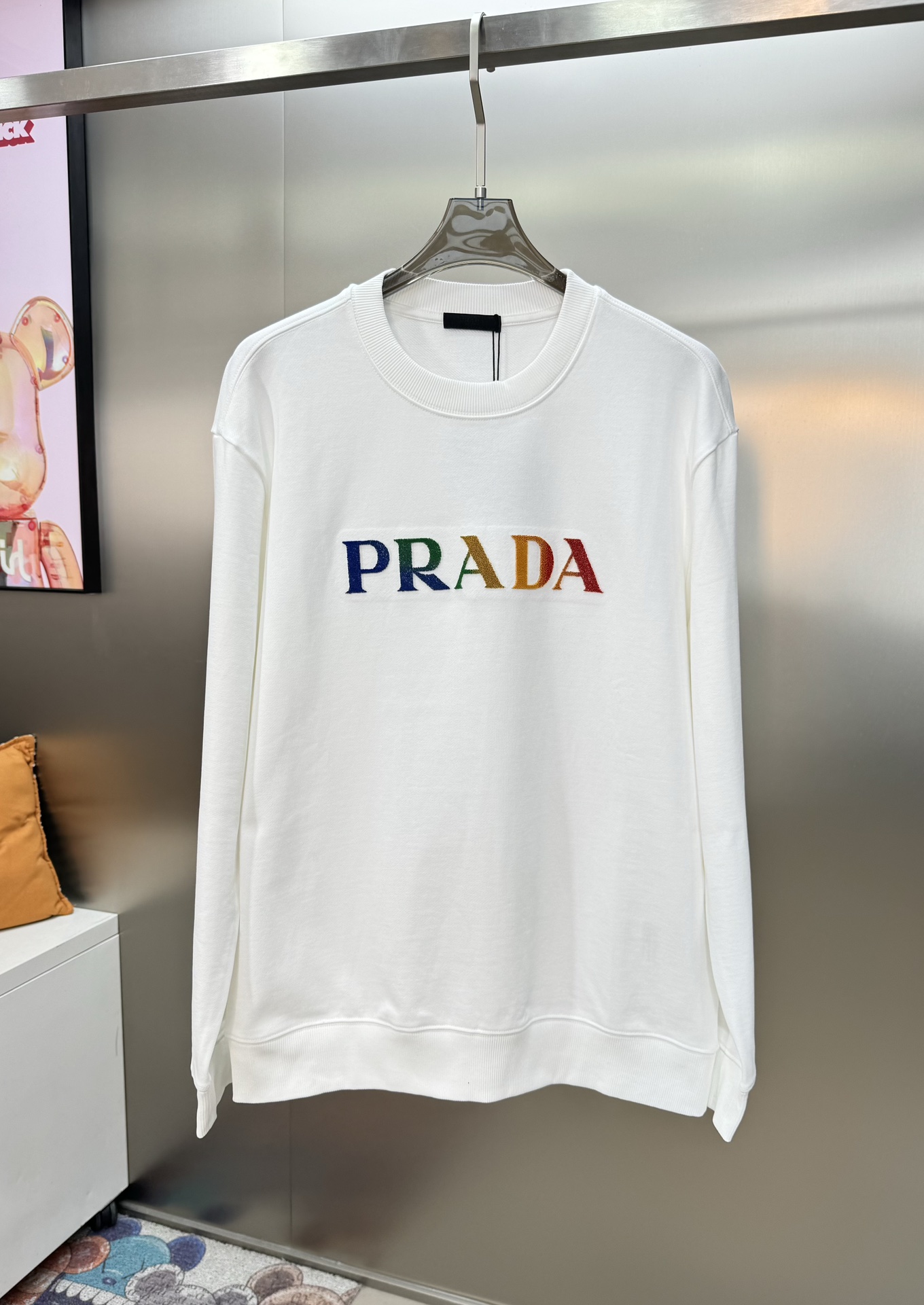 ️PRAD*普拉-达24S新款圆领卫衣.男女同款！最新时尚图形.立体牙刷绣设计.时尚百搭！定制380克卫