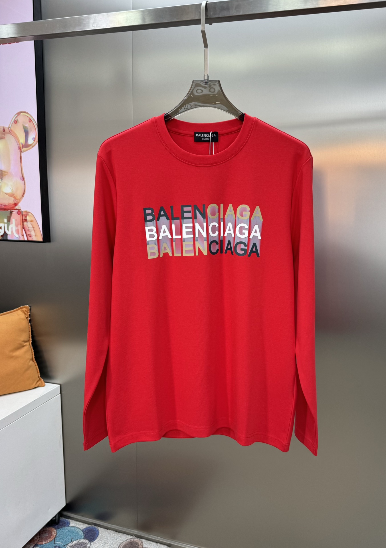 ️Balenciag*巴黎24s新款莫代尔长袖T恤.超级空间感圆领短袖街头风的新纪优选300g莫代尔棉面