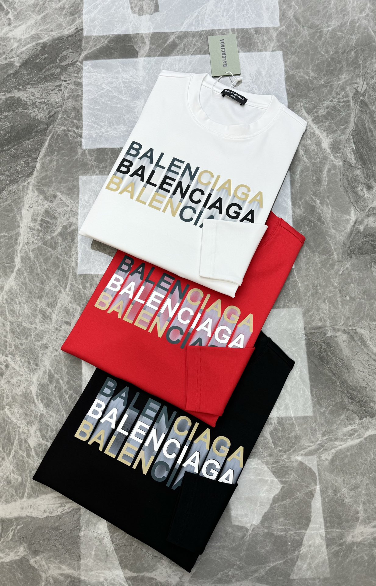 ️Balenciag*巴黎24s新款莫代尔长袖T恤.超级空间感圆领短袖街头风的新纪优选300g莫代尔棉面