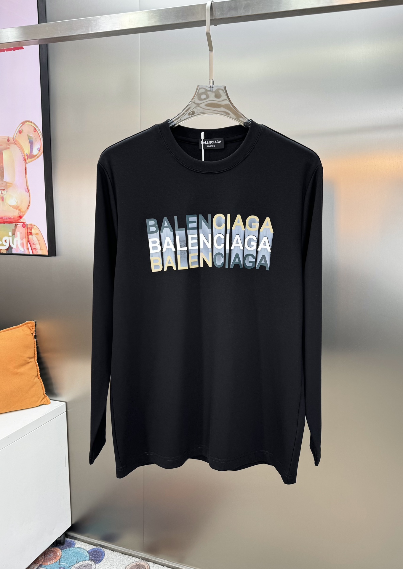 ️Balenciag*巴黎24s新款莫代尔长袖T恤.超级空间感圆领短袖街头风的新纪优选300g莫代尔棉面