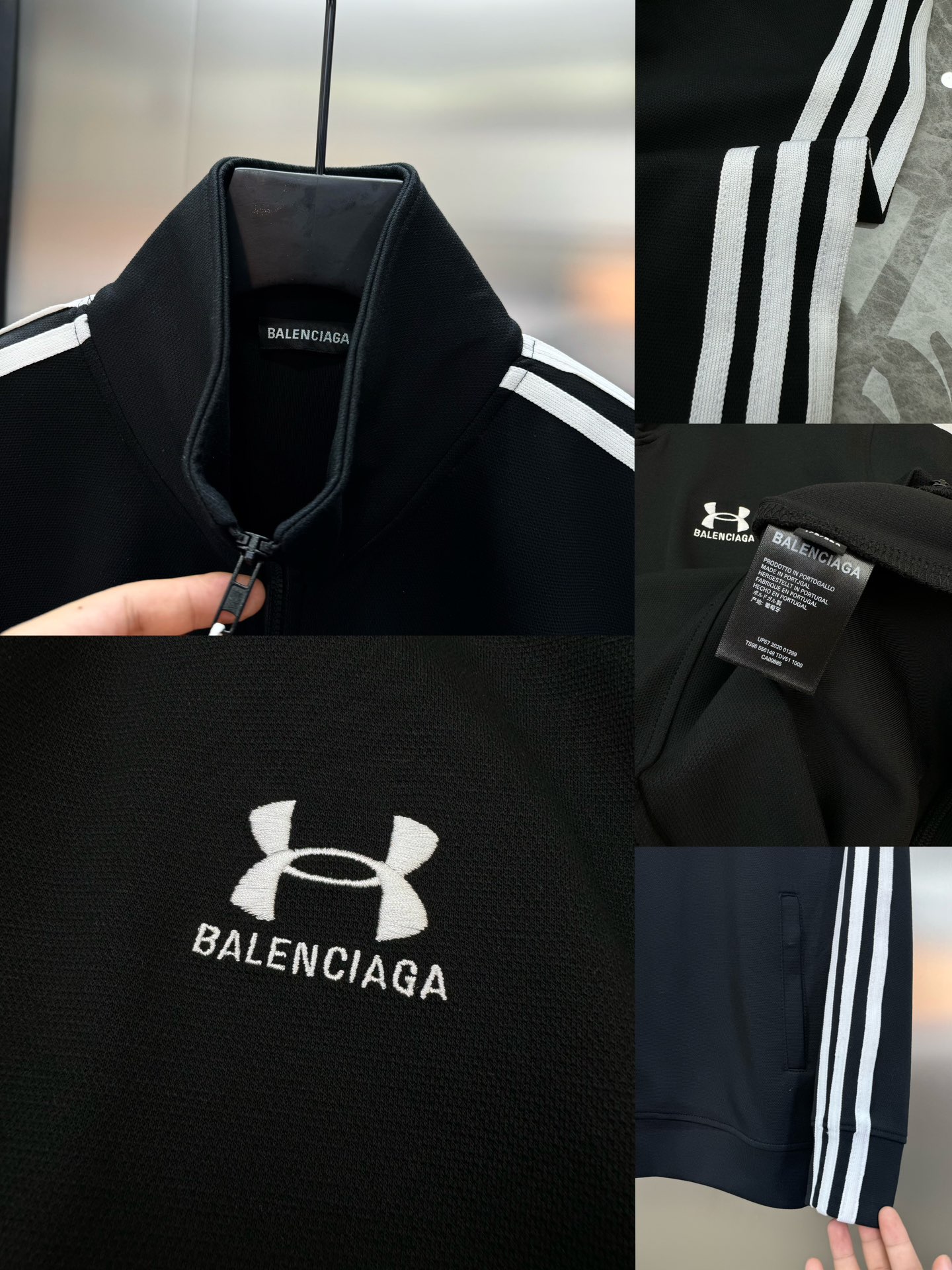 一套️Balenciag*a联名款.安德玛运送超高品”2024s新款运动天丝套装.男女同款！休闲运动风格