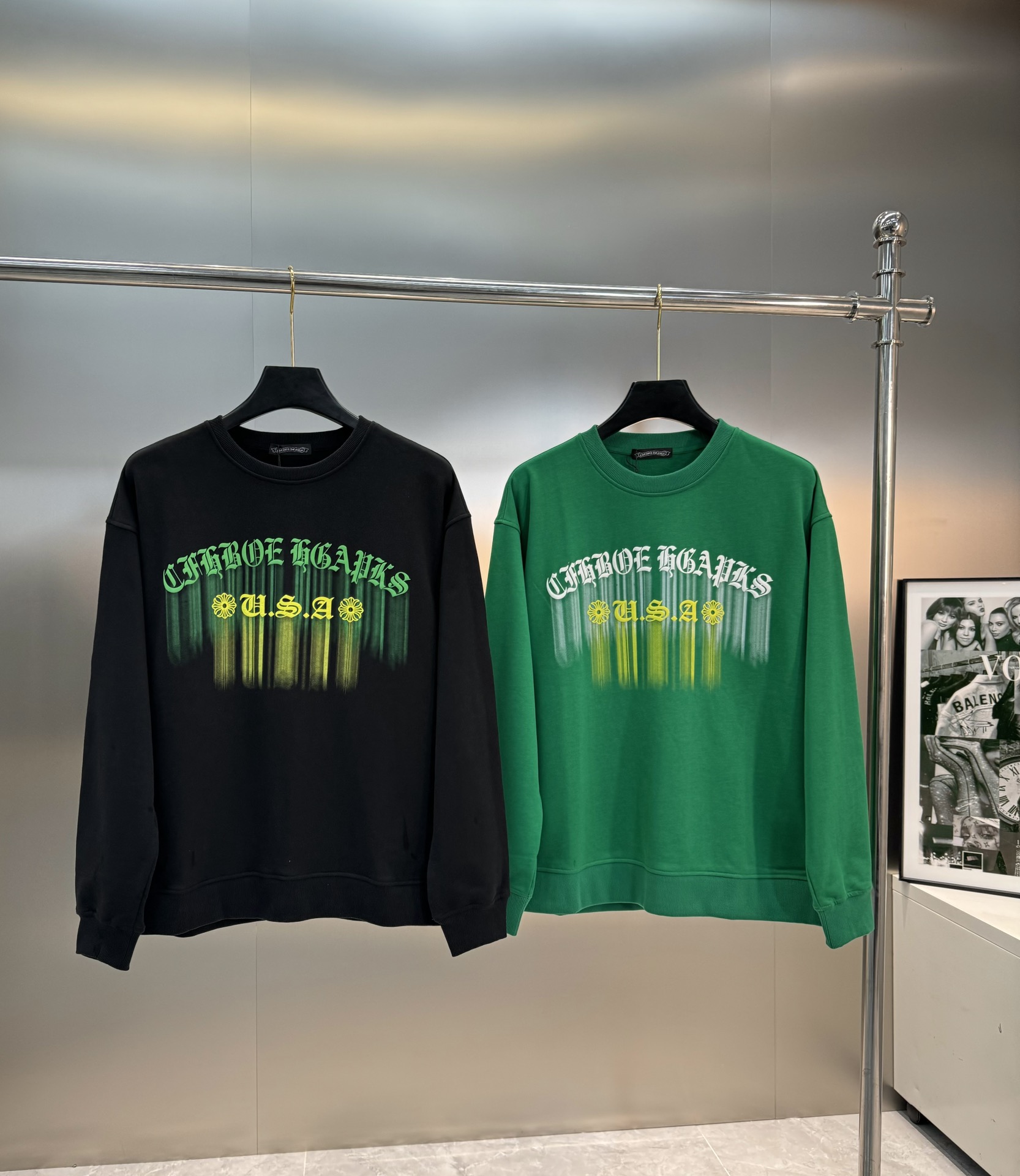 Chrome Hearts Clothing Sweatshirts Black Green