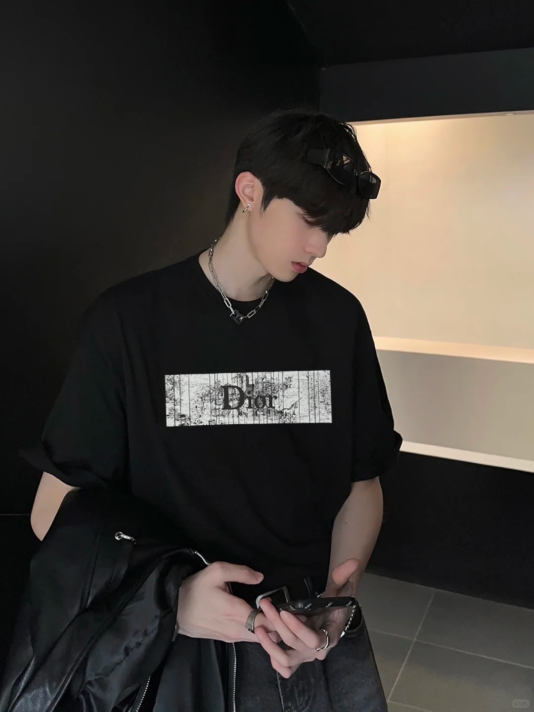 
⚜️DIO*R迪-奥25s新款情侣圆领T恤！胸前新款3D爆裂感立体硅胶印花.300g甄选100%纯棉质