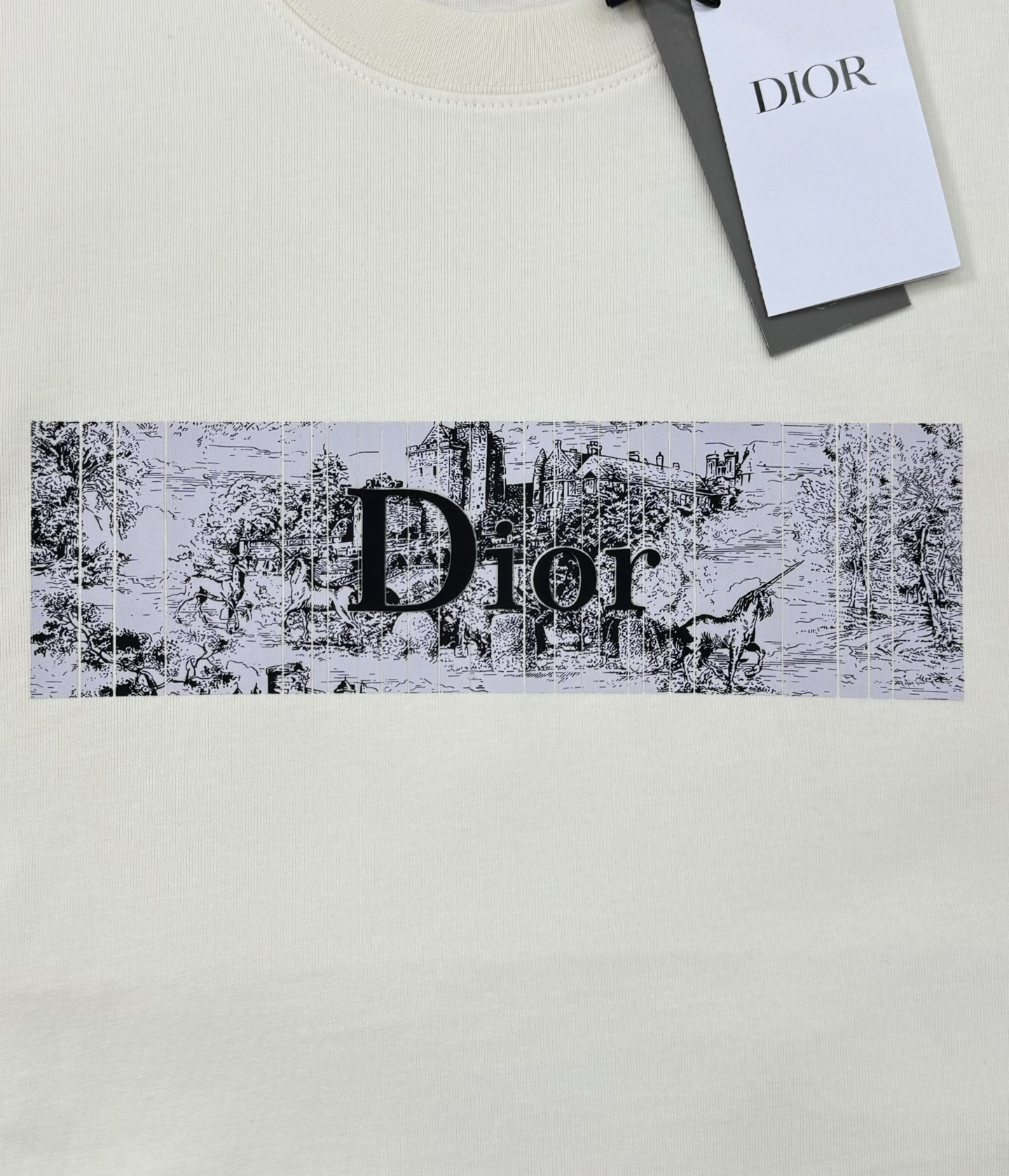 
⚜️DIO*R迪-奥25s新款情侣圆领T恤！胸前新款3D爆裂感立体硅胶印花.300g甄选100%纯棉质