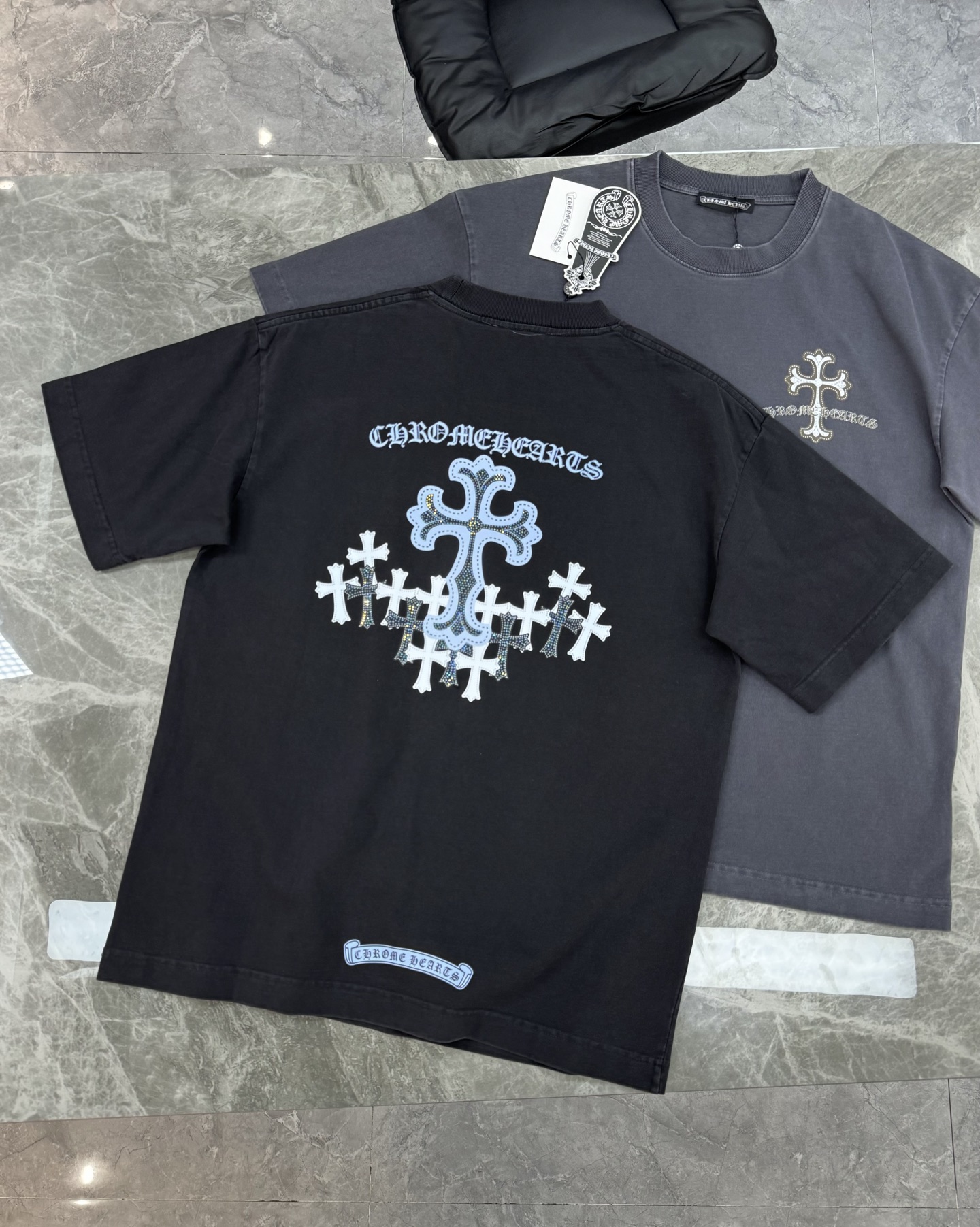 
⚜️Chrome Hearts克罗心25s新款圆领T恤，水洗系列.经典之作！男女同款！经典克罗心烫画立