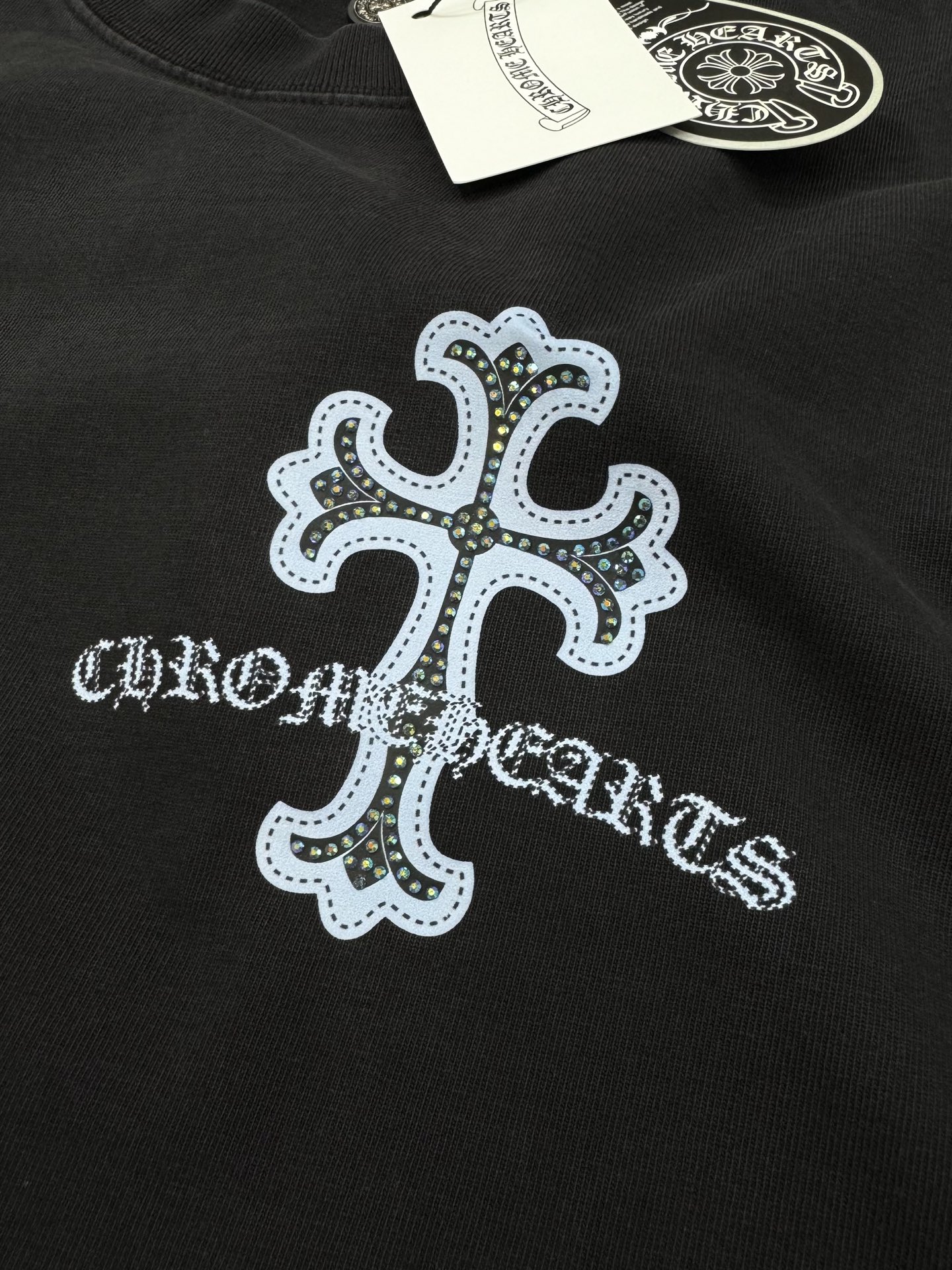 
⚜️Chrome Hearts克罗心25s新款圆领T恤，水洗系列.经典之作！男女同款！经典克罗心烫画立
