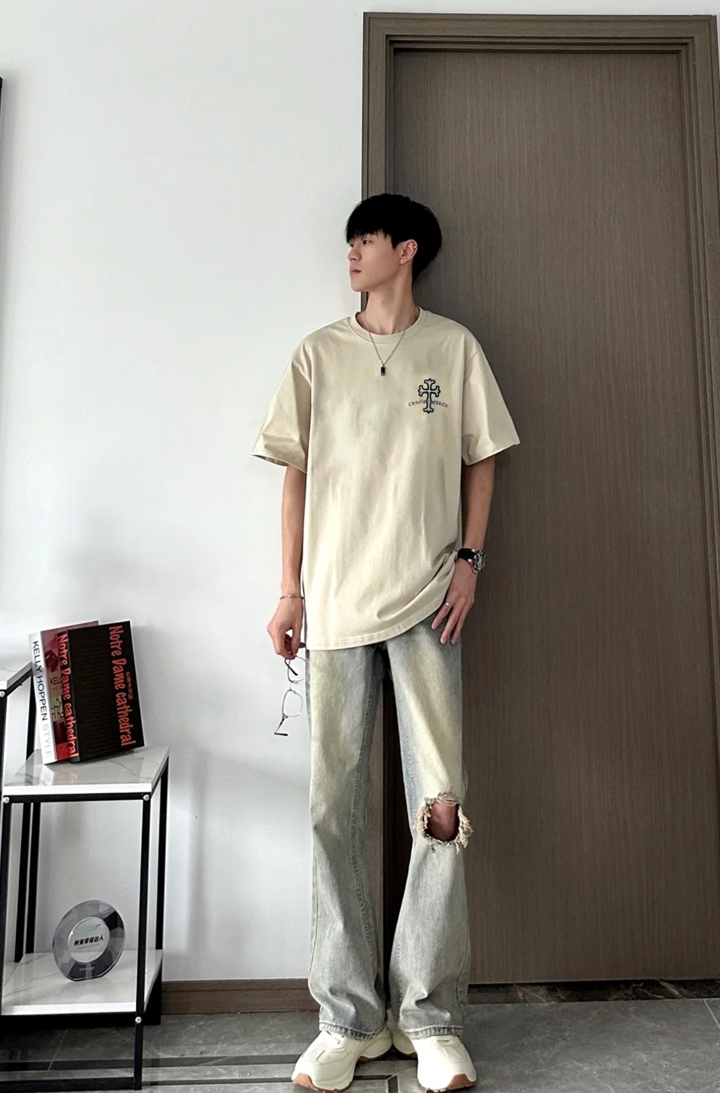 
⚜️Chrome Hearts克罗心25s新款圆领T恤，水洗系列.经典之作！男女同款！经典克罗心烫画立