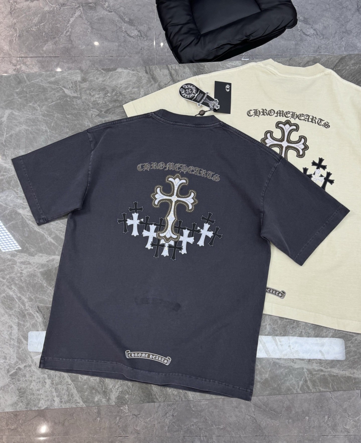 
⚜️Chrome Hearts克罗心25s新款圆领T恤，水洗系列.经典之作！男女同款！经典克罗心烫画立
