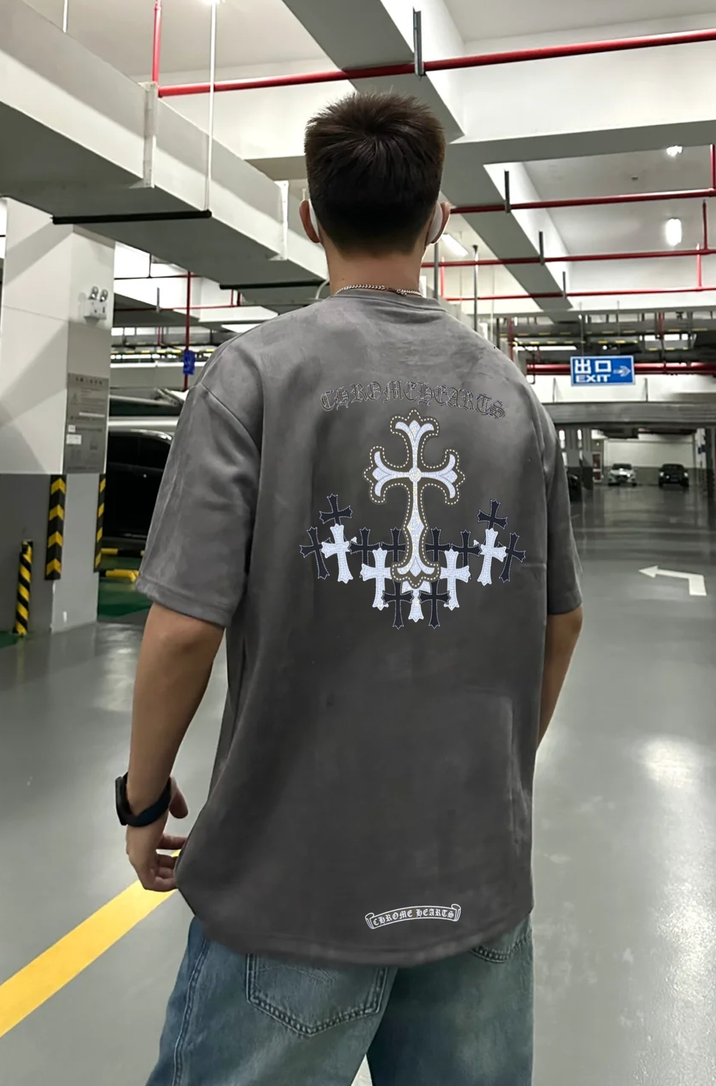 
⚜️Chrome Hearts克罗心25s新款圆领T恤，水洗系列.经典之作！男女同款！经典克罗心烫画立