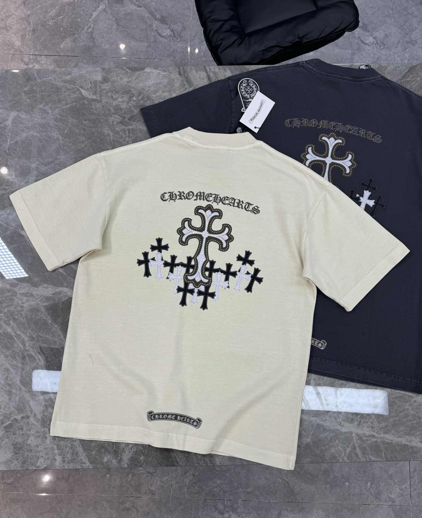 
⚜️Chrome Hearts克罗心25s新款圆领T恤，水洗系列.经典之作！男女同款！经典克罗心烫画立