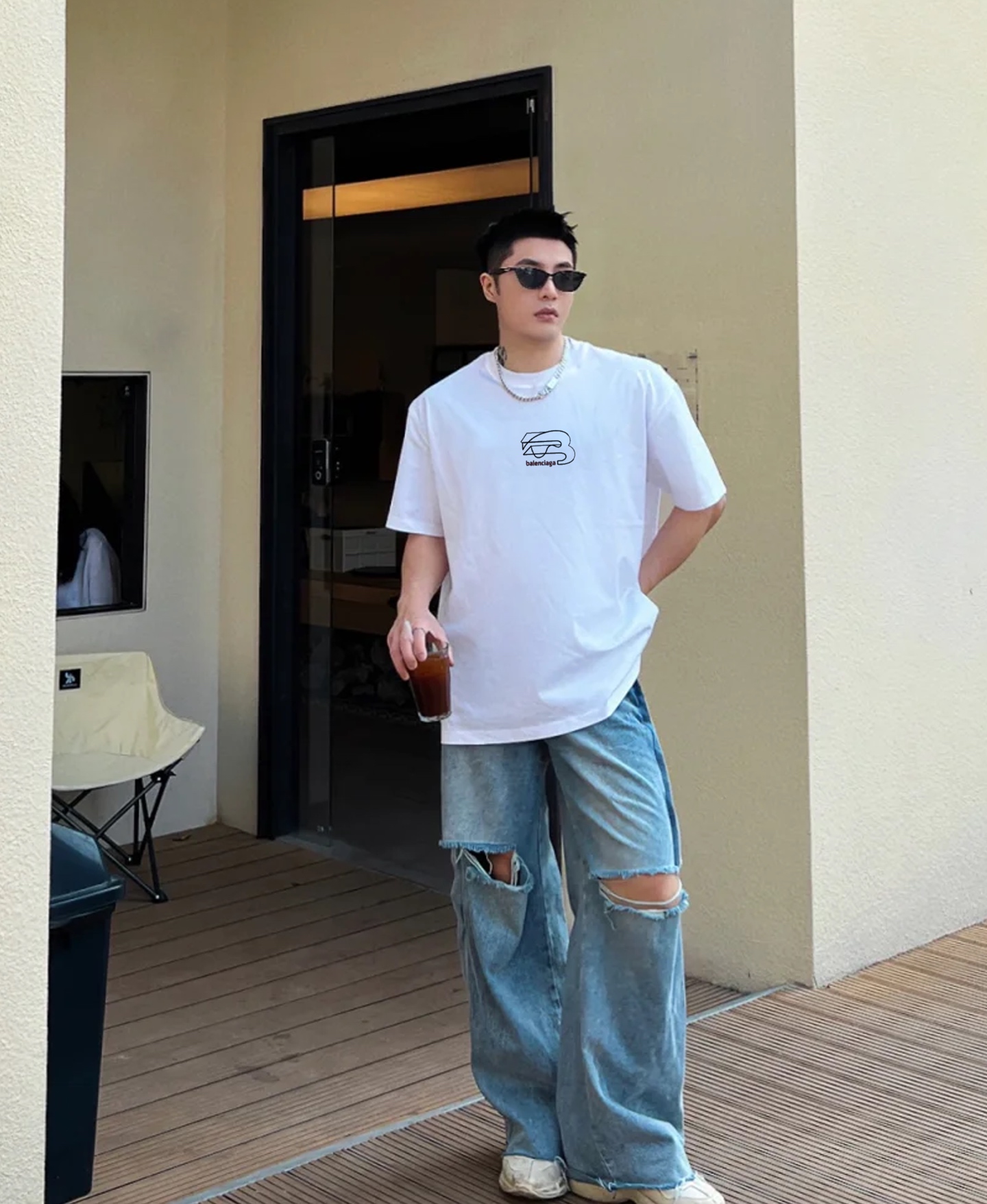 
        Balenciag*巴黎25s新款圆领T恤.潮牌T恤！男女同款～不同工艺呈现不一样的视