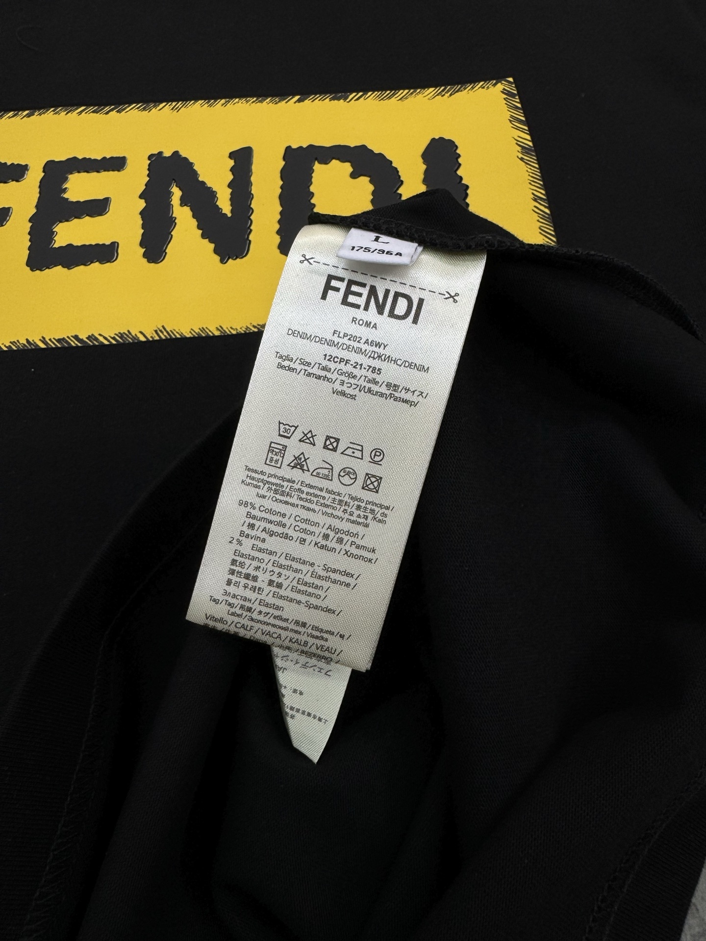 FEN*I 芬*迪25s新款FD家族FF男女同款短袖T恤,男女同款百搭…标志性FD黄LOGO值得自留和