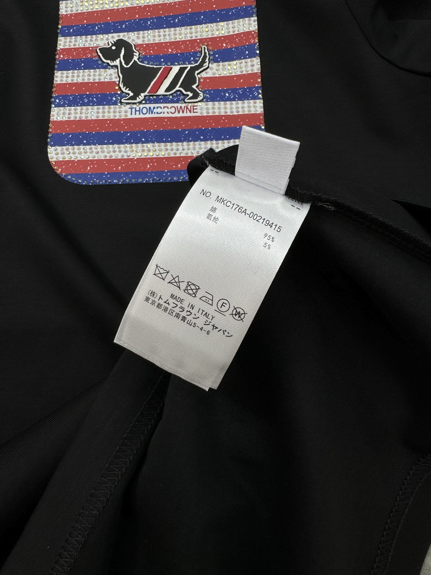 顶级丝光棉～THOM*BROWN*汤姆布朗全品相#25春夏款圆领T恤.胸口经典TB小狗烫画工艺.口袋造型