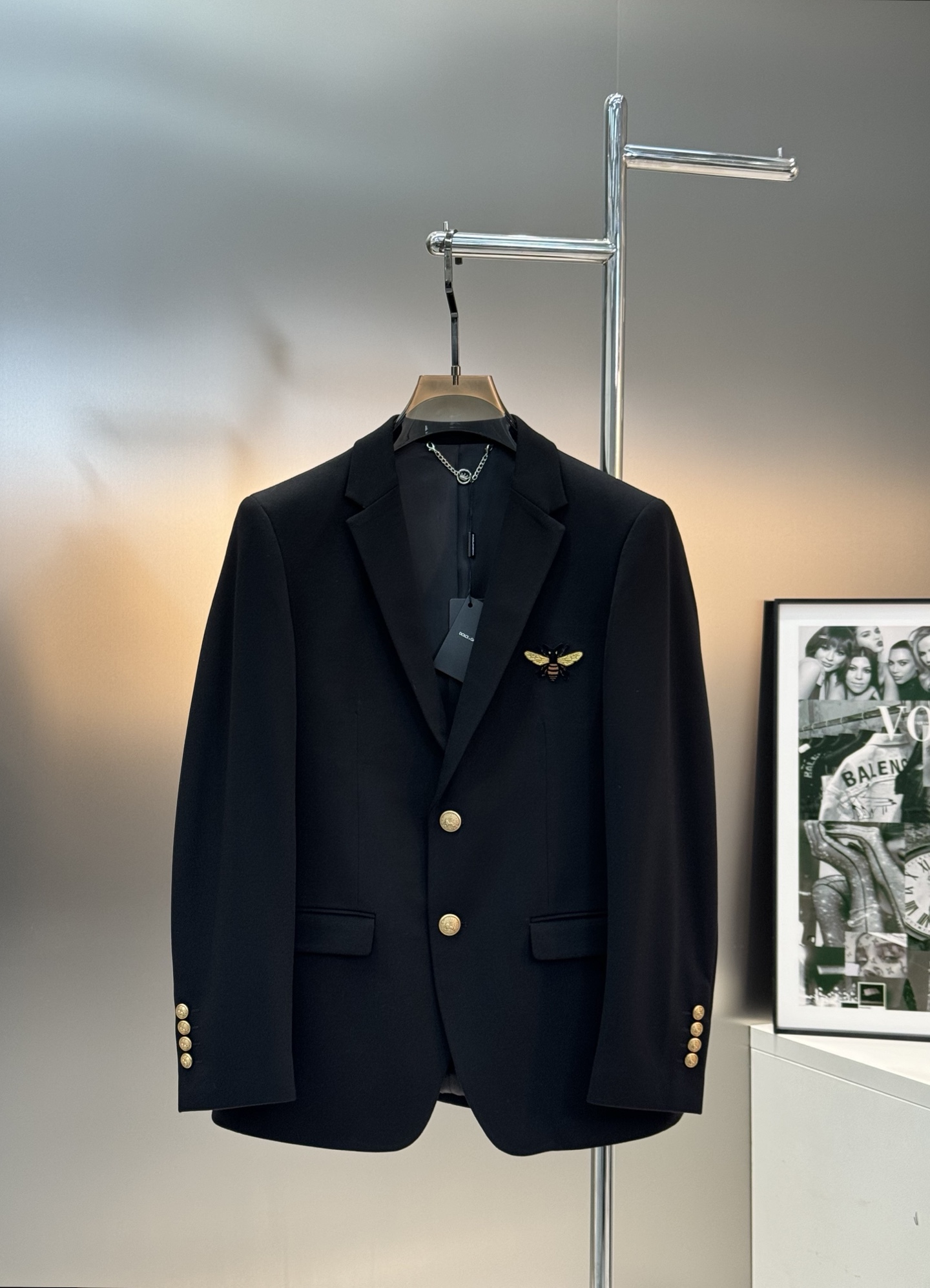 D&G杜嘉班-纳25s新款西服👨🏻精品推荐👍🏻外贸公司订单！胸口植绒小蜜蜂立体绣花.高级感强！进口原版天