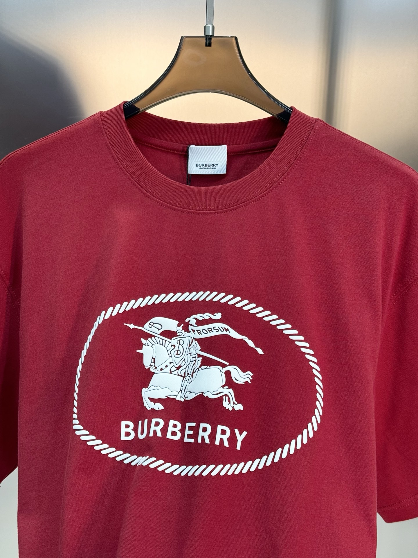 BBR*巴宝-莉2025s新品短袖T恤，男女同款！经典战马🐎胸前撞色层叠搭配.战马烫画采用立体发泡工艺🧼