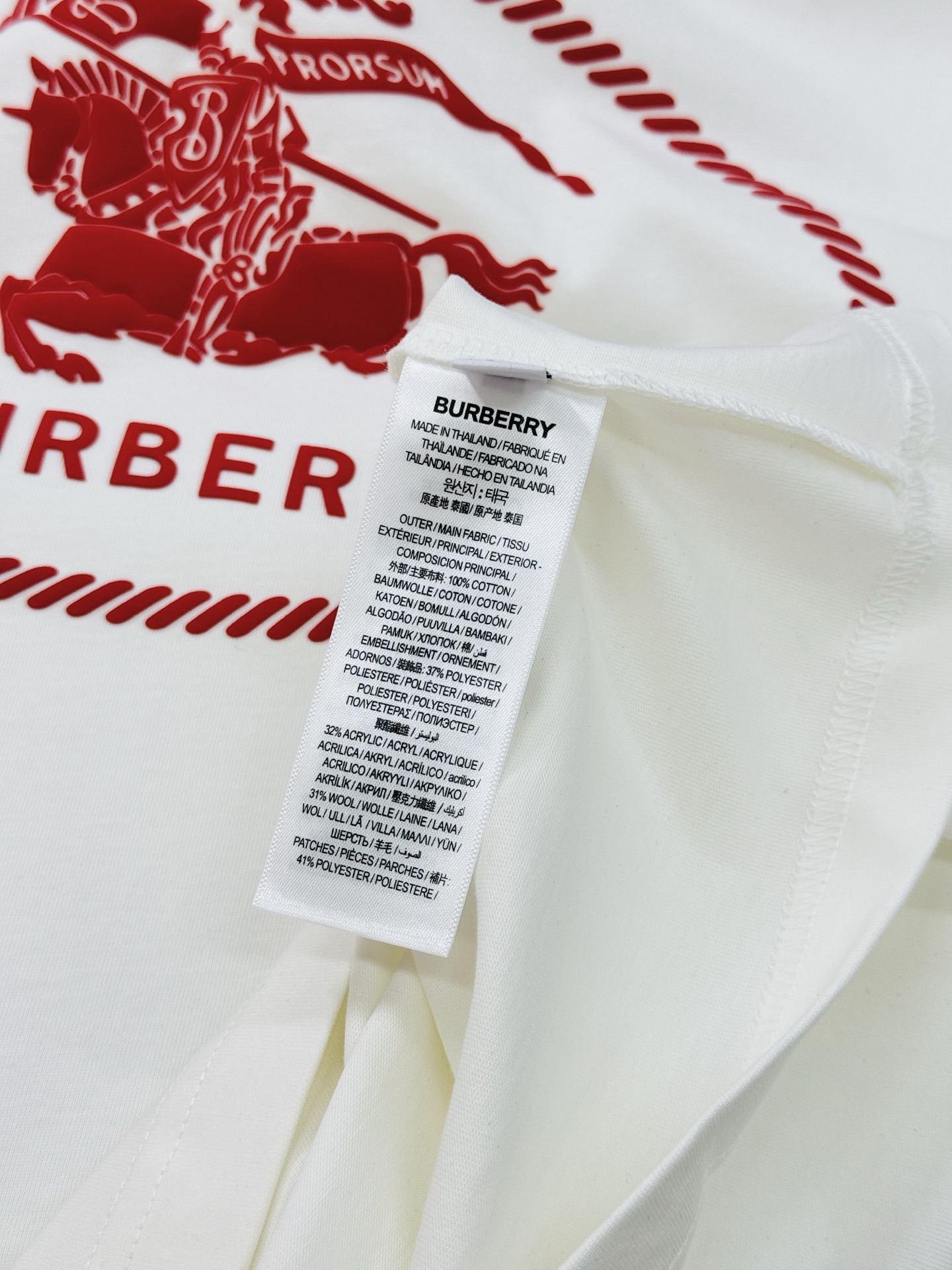 BBR*巴宝-莉2025s新品短袖T恤，男女同款！经典战马🐎胸前撞色层叠搭配.战马烫画采用立体发泡工艺🧼