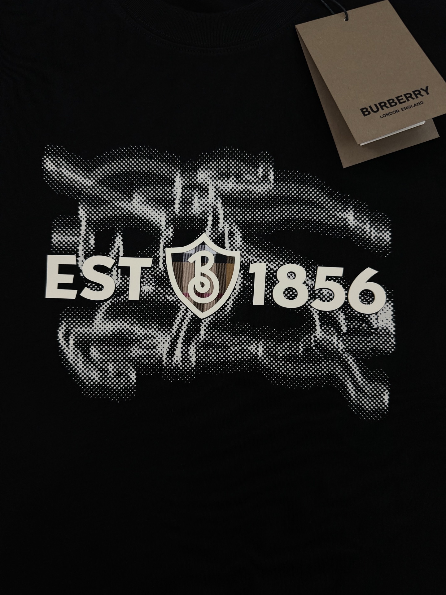 BBR*巴宝-莉2025s新品短袖T恤，男女同款！经典战马🐎胸前层叠搭配.幻影战马烫画.帅气时尚，简约百