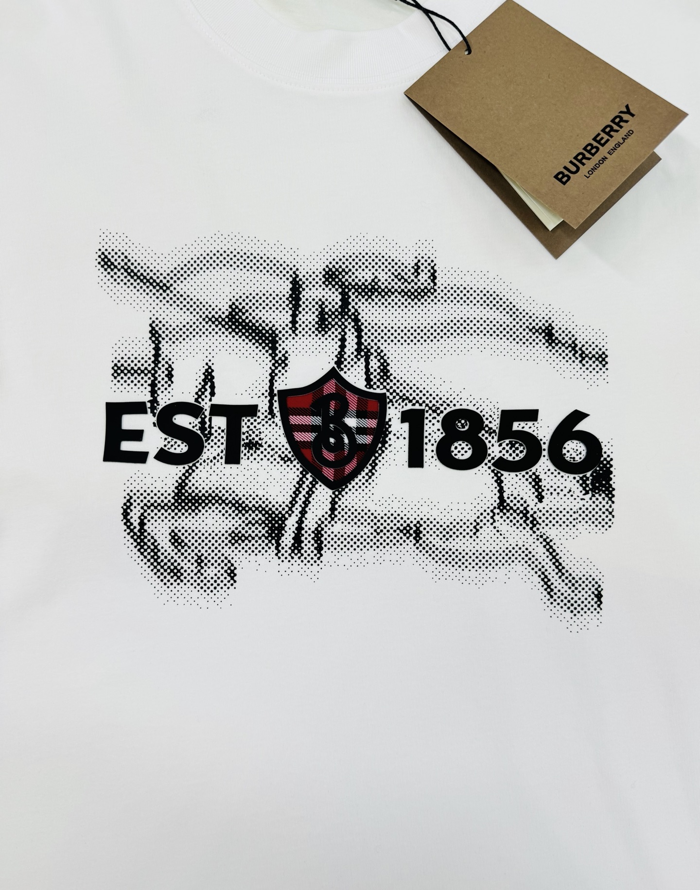 BBR*巴宝-莉2025s新品短袖T恤，男女同款！经典战马🐎胸前层叠搭配.幻影战马烫画.帅气时尚，简约百