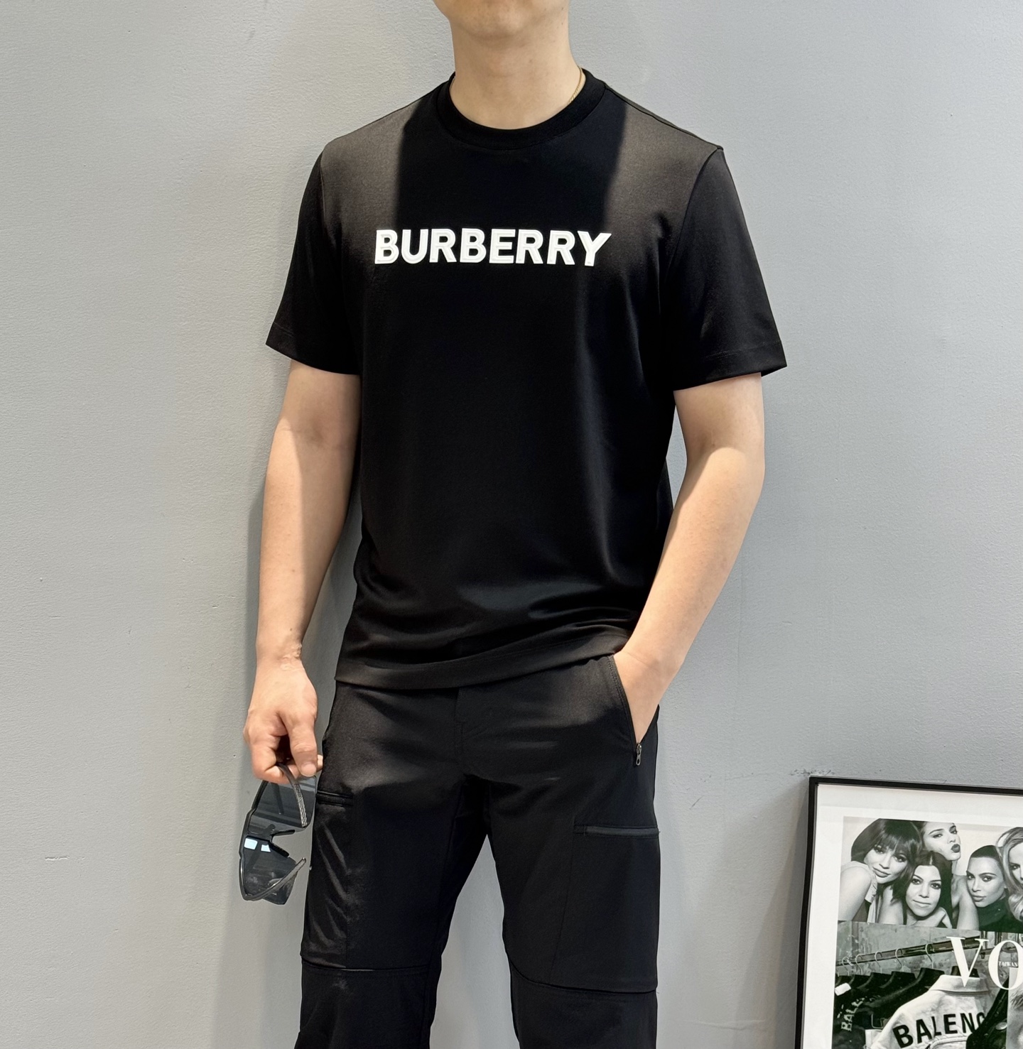 BBR*巴宝-莉25s新款丝光棉T恤.春夏来袭～轻熟男最爱款式！非常都市风～胸口简单logo字母设计.3