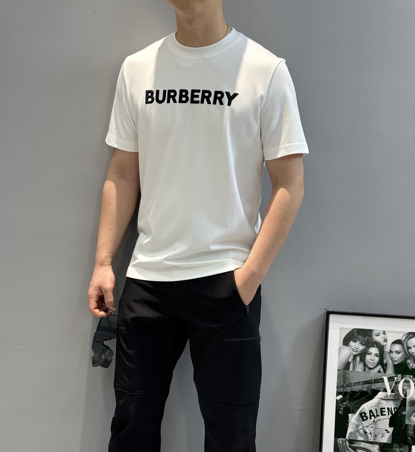 BBR*巴宝-莉25s新款丝光棉T恤.春夏来袭～轻熟男最爱款式！非常都市风～胸口简单logo字母设计.3