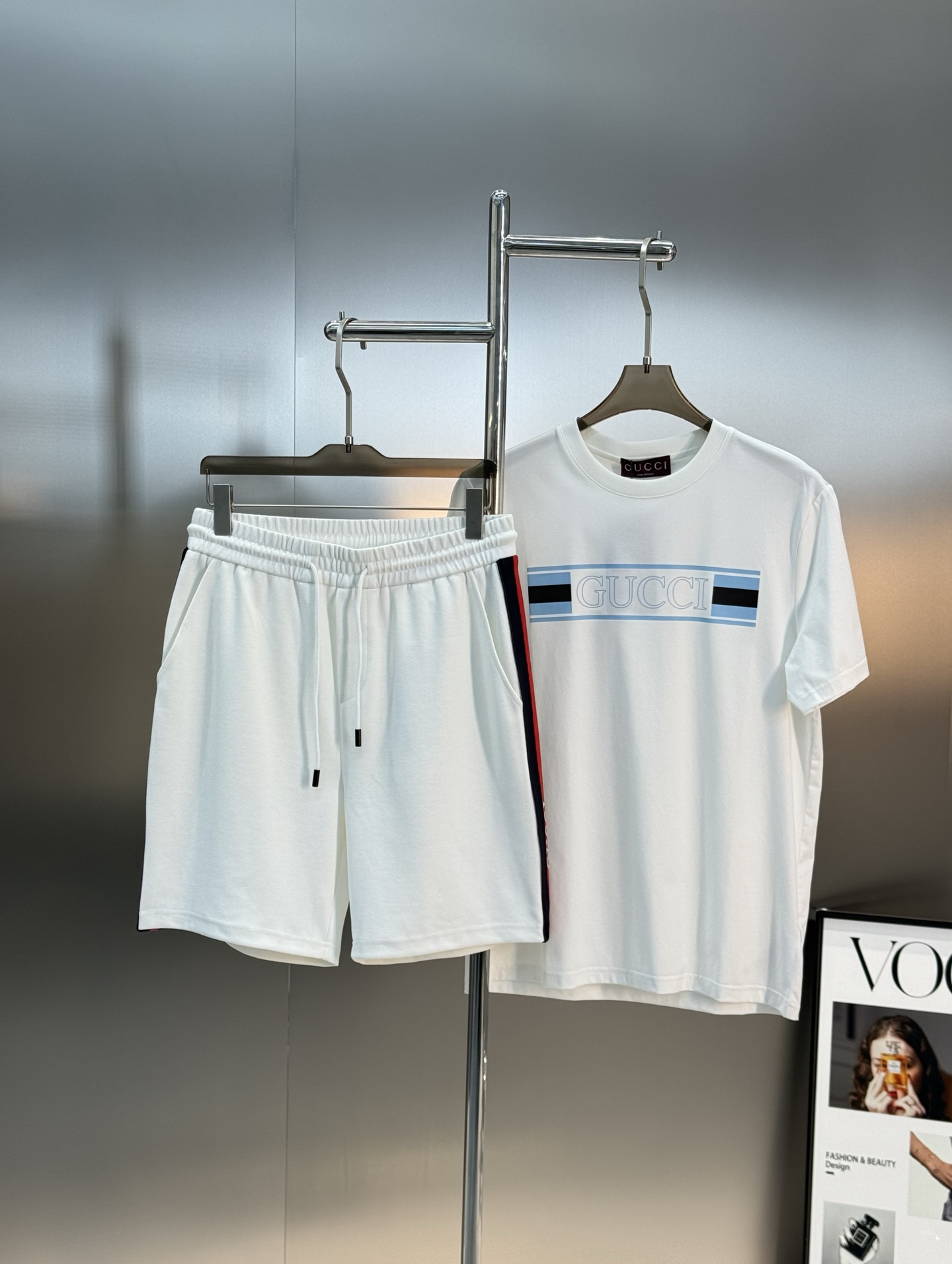 GUCC*古奇25s潮牌五分短裤.超高品”2025新款运动套装.男女同款！休闲运动风格.经典大牌新推系列