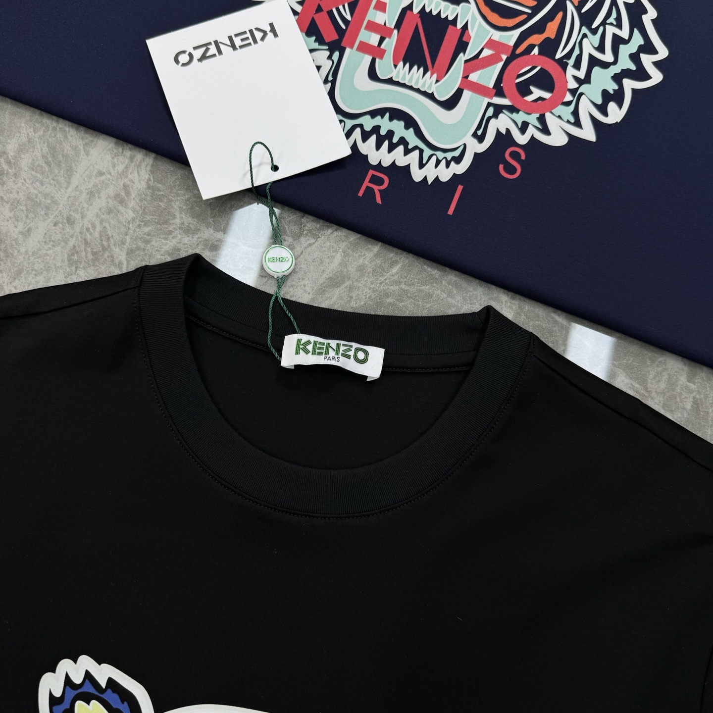 公司的虎头,宁缺毋滥的品质!KEN/Z 高田贤*25s新款春夏圆领老虎丝光棉T恤.经典