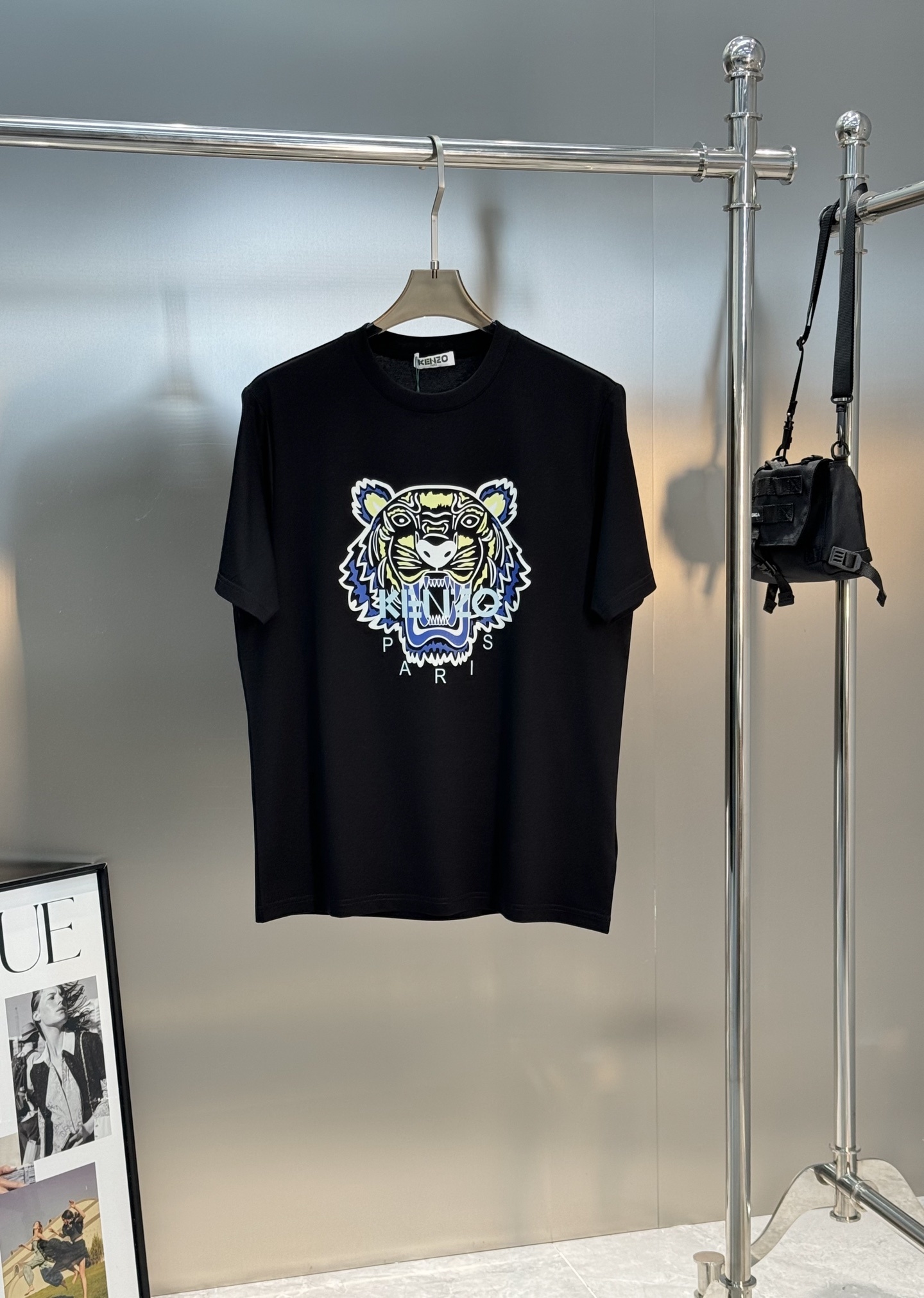 公司的虎头,宁缺毋滥的品质!KEN/Z 高田贤*25s新款春夏圆领老虎丝光棉T恤.经典