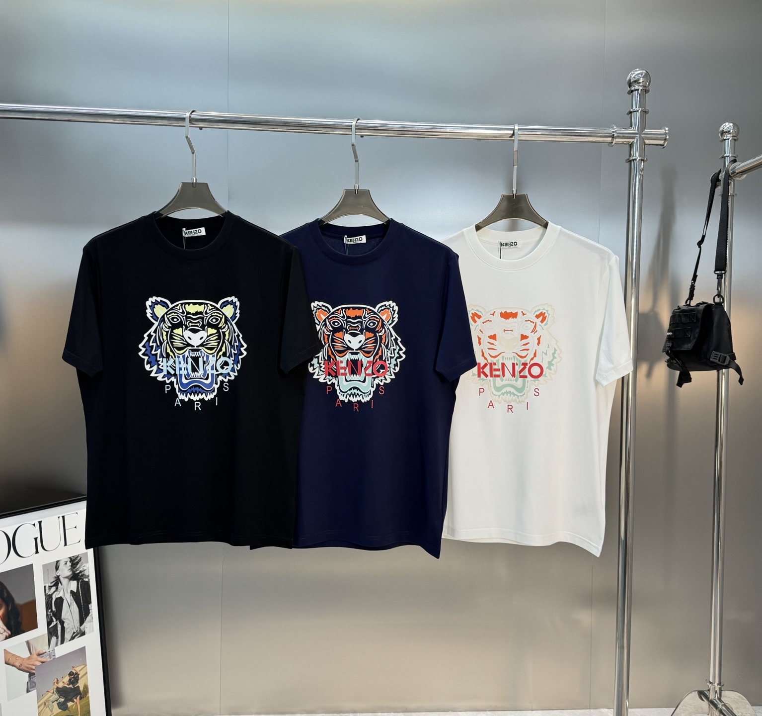 公司的虎头,宁缺毋滥的品质!KEN/Z 高田贤*25s新款春夏圆领老虎丝光棉T恤.经典